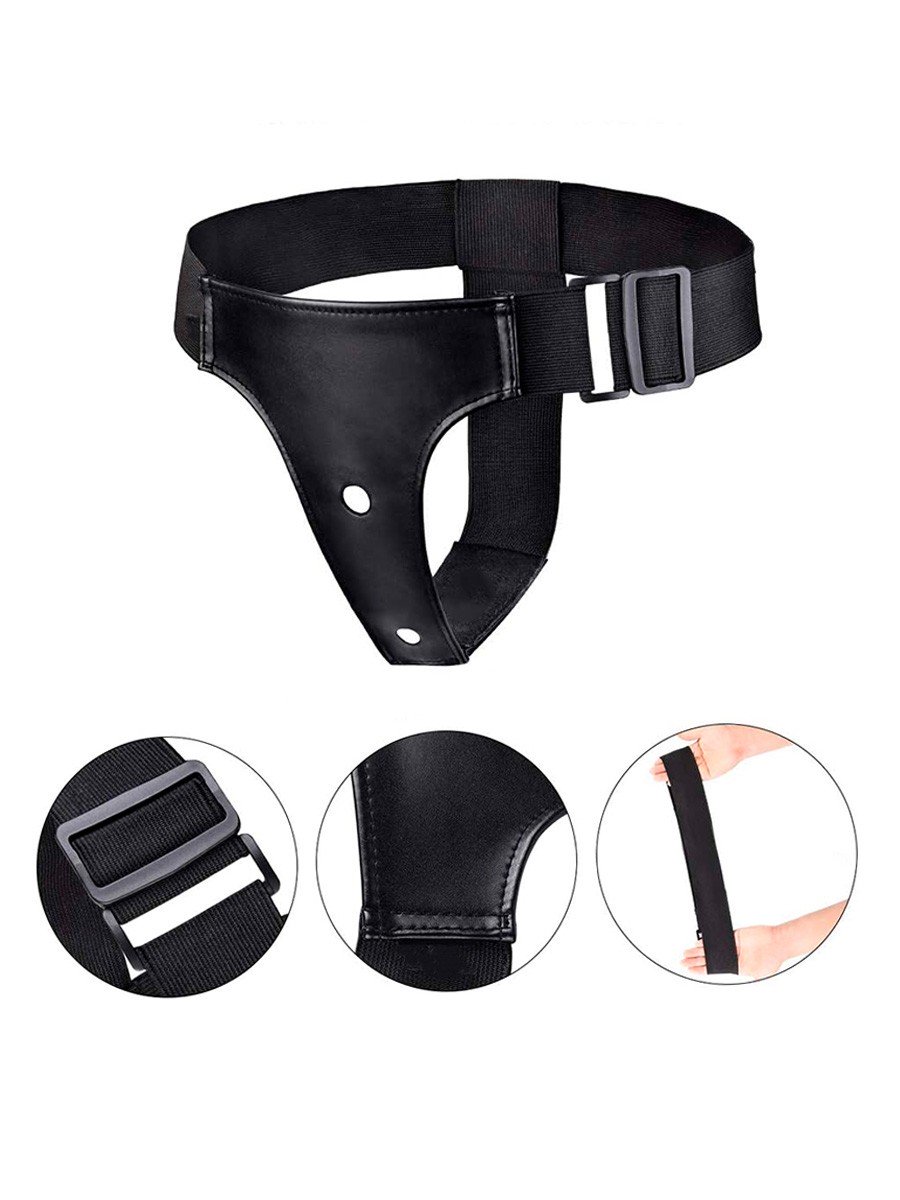 Перезаряжаемый страпон с пультом ДУ, три насадки, 10 режимов вибрации,  длина 20+12,5+12,5 см; диаметр 5+3,5+3,5 см 