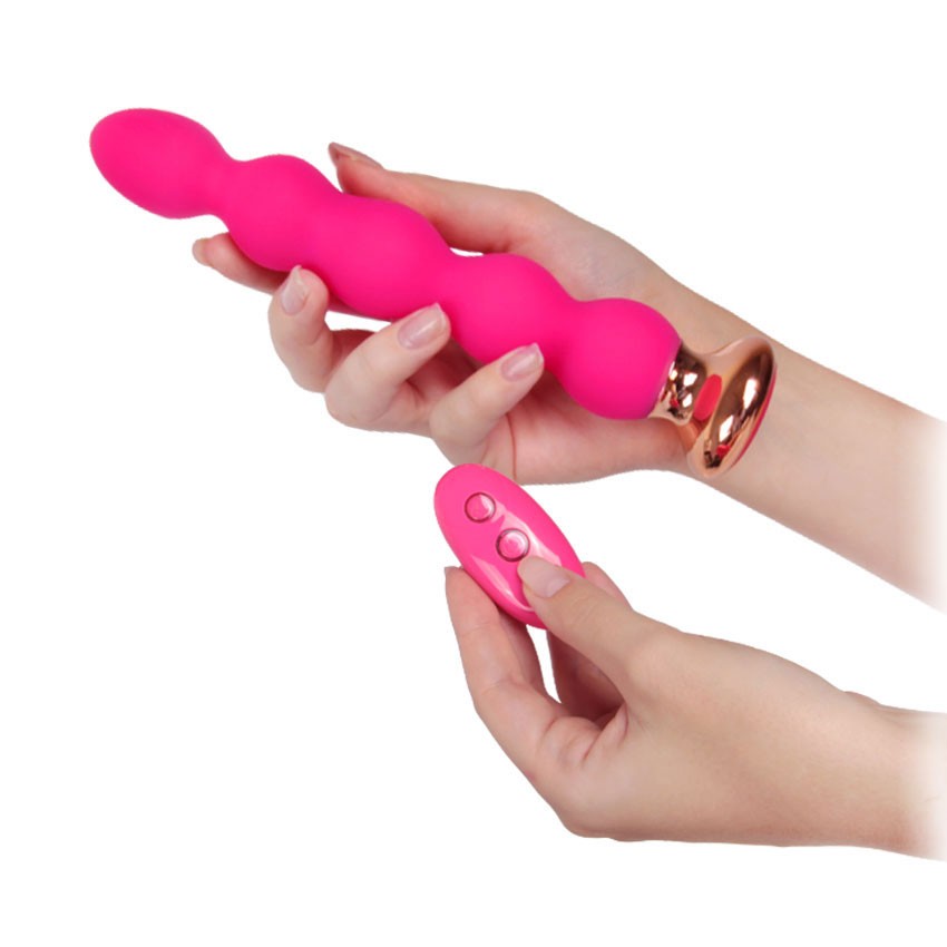 Вибратор-Елочка, 5 шариков, 10 режимов вибрации, дистанционный пульт, силикон, розовый, 19,8(16,5)х3,1 см Вибратор-Елочка, 5 шариков, 10 режимов вибрации, дистанционный пульт, силикон, розовый, 19,8(16,5)х3,1 см