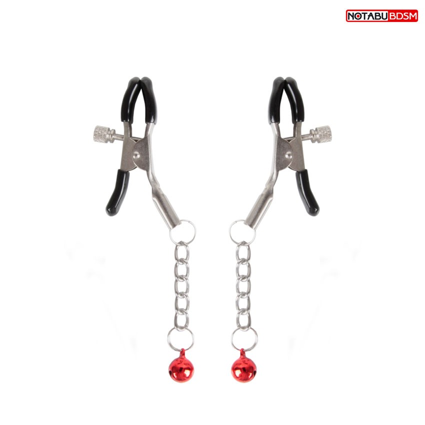 Зажимы для сосков, украшенные цепочками с яркими бусинами