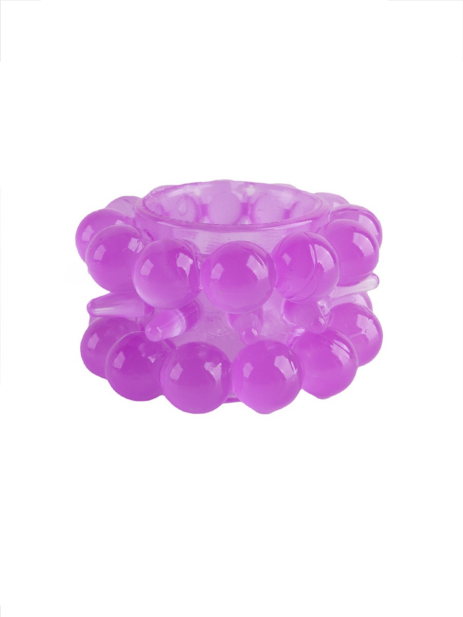 Эрекционное кольцо плотное, с двумя рядами шариков, силикон, сиреневый внутренний D 2 см Эрекционное кольцо плотное, с двумя рядами шариков, силикон, сиреневый внутренний D 2 см
