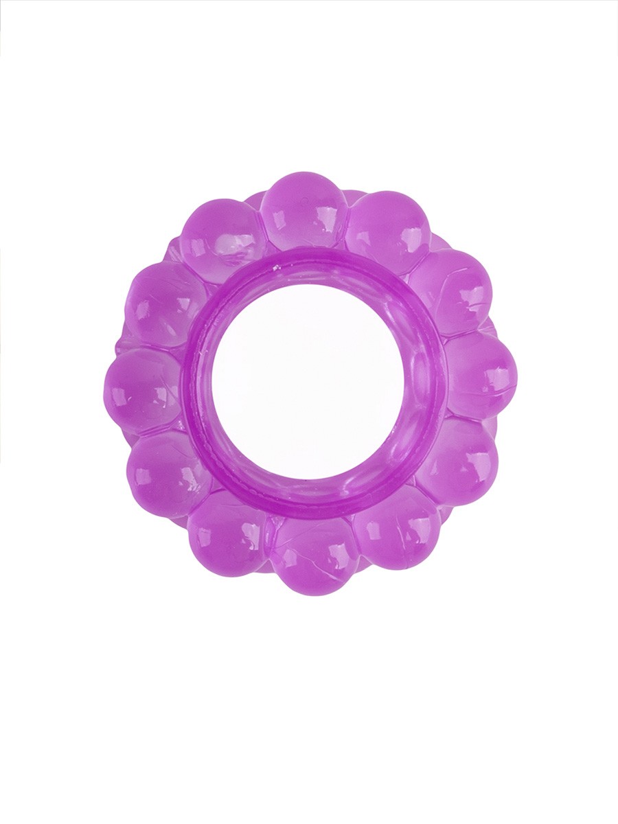 Эрекционное кольцо плотное, с двумя рядами шариков, силикон, сиреневый внутренний D 2 см