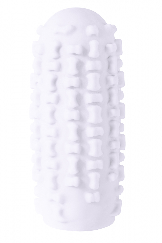 Эластичный мастурбатор MARSGMALLOW  MAXI SYPYRY WHITE  рельефный, многоразовый, ТПЕ,  белый, 13,9х5,2 см 